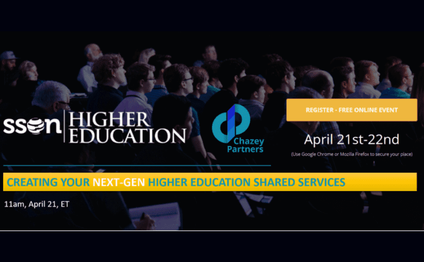 Chazey Partners Shares Approaches to the Next Generation Higher Education Shared Services